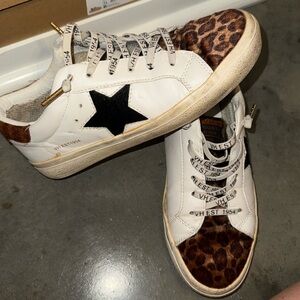 Vintage Havana White and Leopard Sneakers